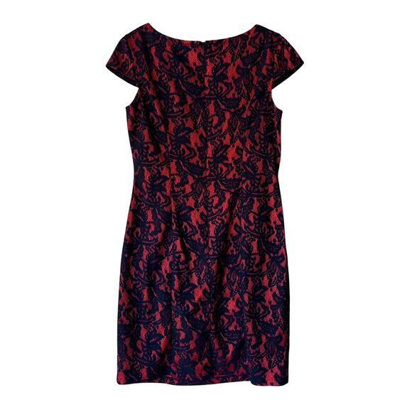 Black Lace Red Satin Bodycon Sheath Dress Gothic Romantic Size 10 by ALYX - Picture 5 of 8